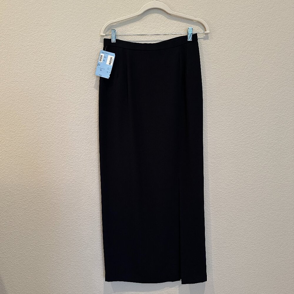 Adrianna Papell Evening Essentials 12P Long Black Skirt with Slit